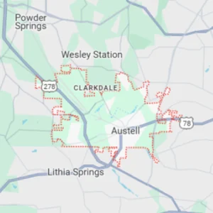 Austell GA service area map