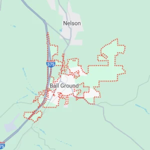 Ball Ground GA service area mapp