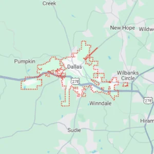 Dallas GA service area map