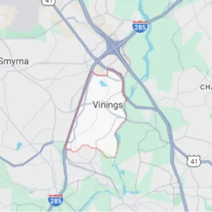 Vinings GA service area map