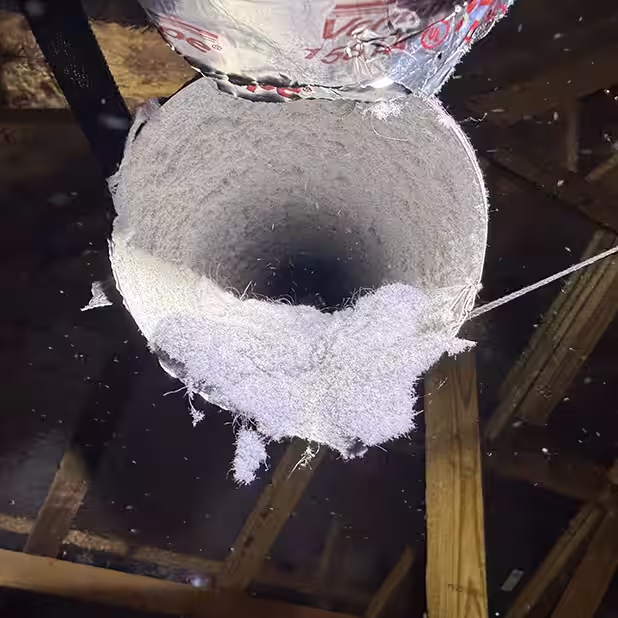 Vent cleaning before image